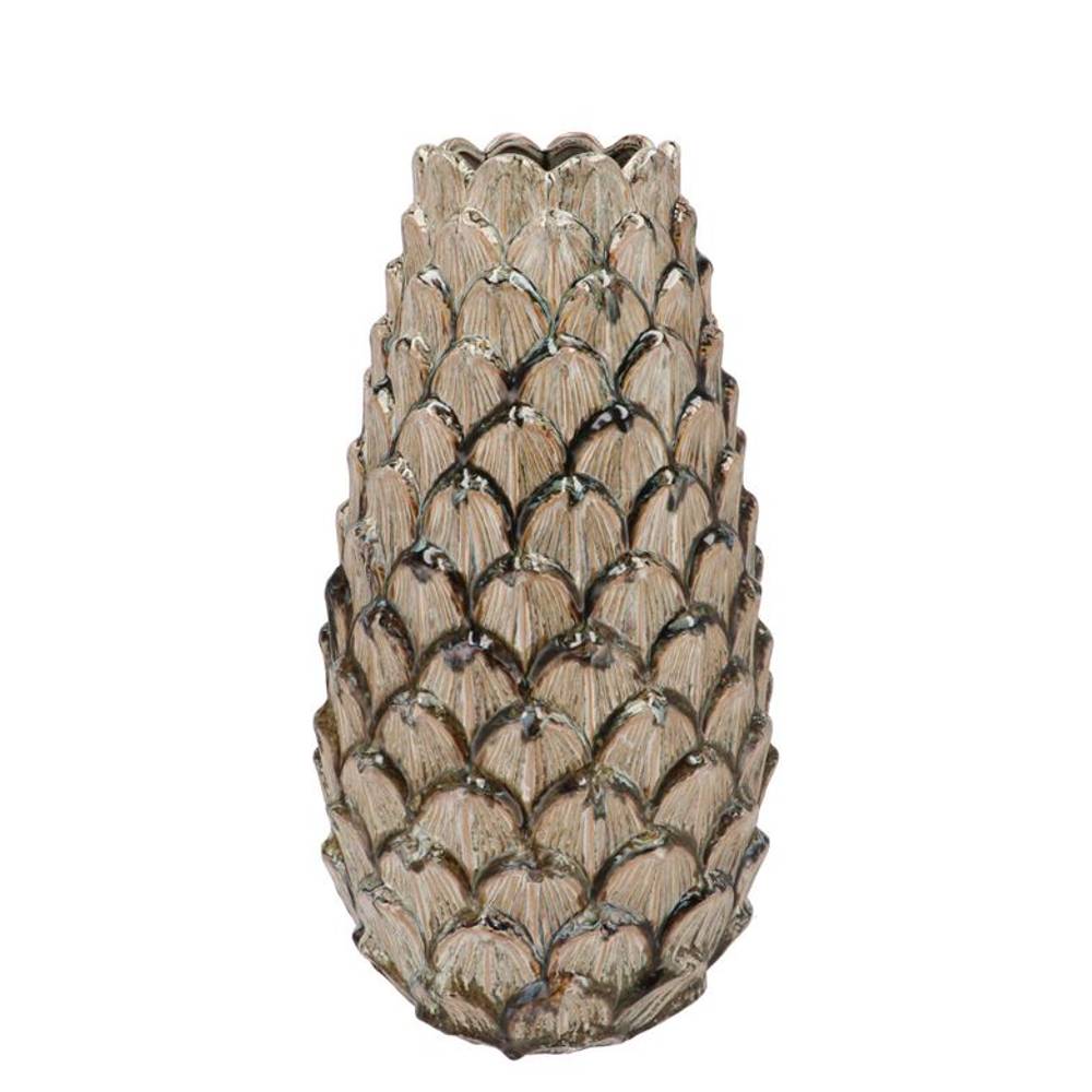 Keramik Vase Tannenzapfen 16x35cm