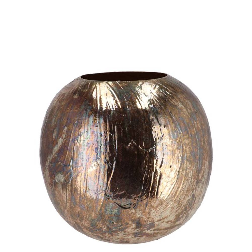 Zink Vase Noah gold 11x11x10cm