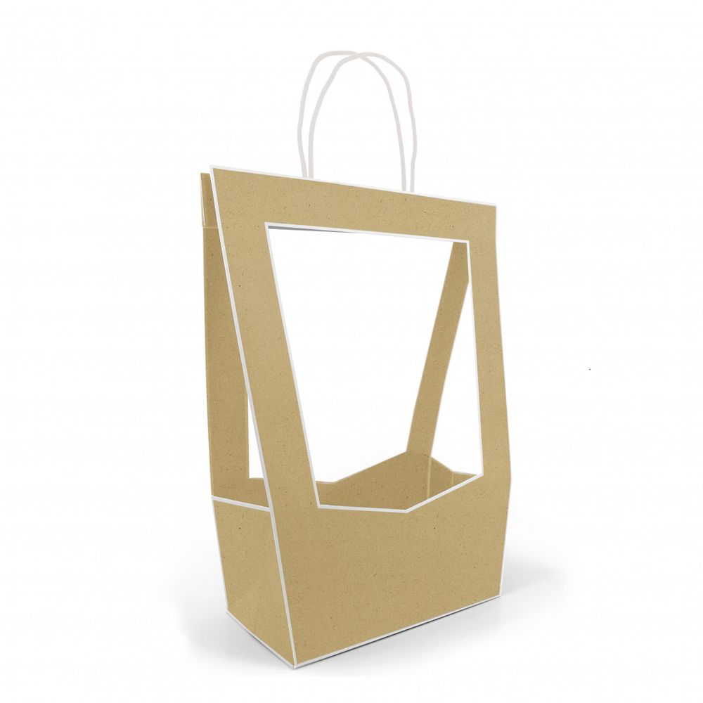 Tasche Medaillon natur 23x14x38cm