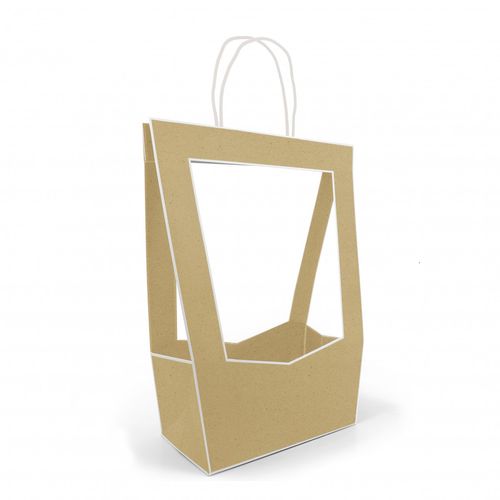 Tasche Medaillon natur 23x14x38cm