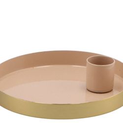 Kerzenständer Teller sand 12x12x2,5cm