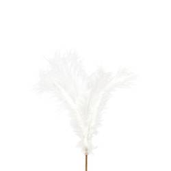 Federn auf Stab weiss L50cm x25
