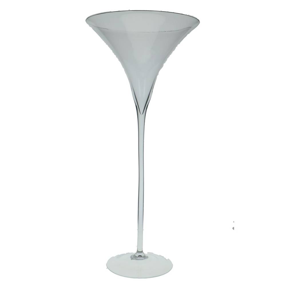 Glas Vase Martini auf Fuss D30cm H70cm