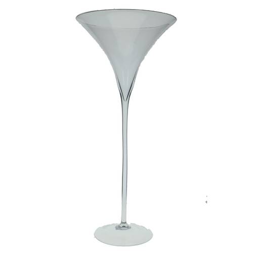 Glas Vase Martini auf Fuss D30cm H70cm