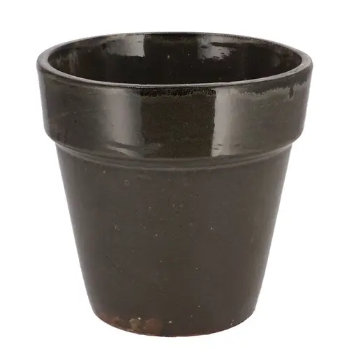 Keramik Übertopf Ebbi Glasur schwarz D20cm H20cm