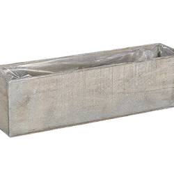 Holz Topf Cassia grau wash 39x09x10cm