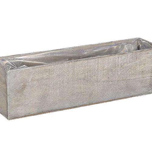 Holz Topf Cassia grau wash 39x09x10cm