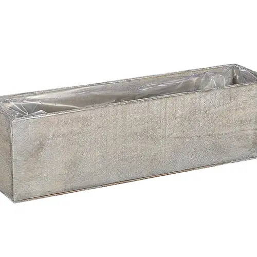 Holz Topf Cassia grau wash 39x09x10cm
