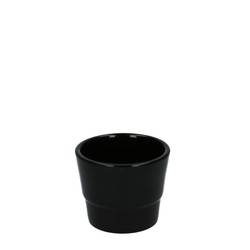 Keramik Übertopf Basic schwarz D07cm H06cm