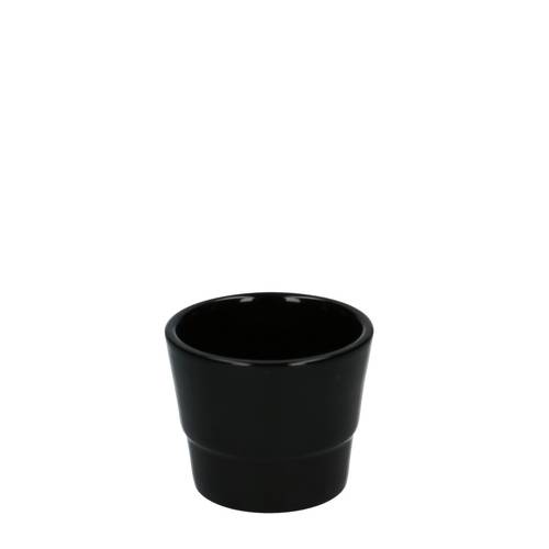 Keramik Übertopf Basic schwarz D07cm H06cm