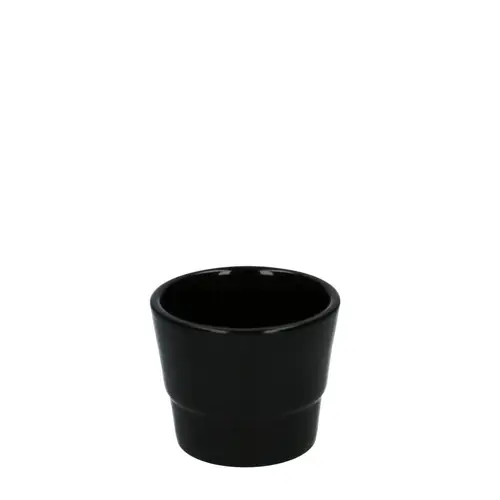 Keramik Übertopf Basic schwarz D07cm H06cm