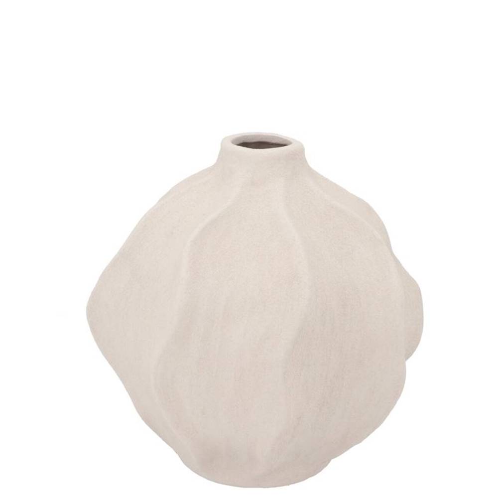 Keramik Vase Lisboa Wave weiss 13x13x12cm