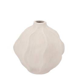 Keramik Vase Lisboa Wave weiss 13x13x12cm