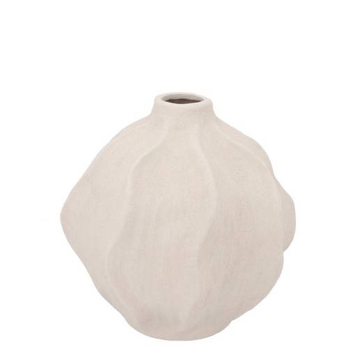 Keramik Vase Lisboa Wave weiss 13x13x12cm