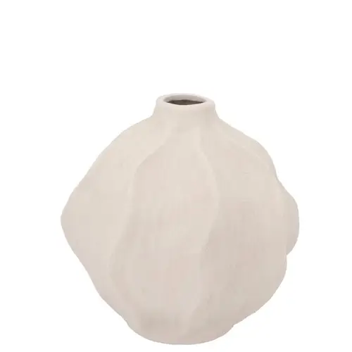 Keramik Vase Lisboa Wave weiss 13x13x12cm