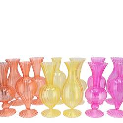 Glas Vase Sunny Dutch mix orange 10x10x20cm