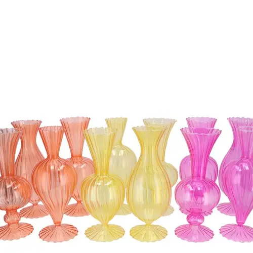 Glas Vase Sunny Dutch mix orange 10x10x20cm