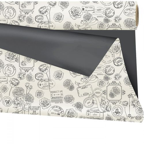 Folie Rolle 80cm Lucy Duo Matt grau 25m