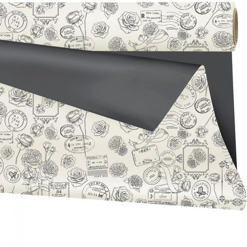 Folie Rolle 80cm Lucy Duo Matt grau 25m