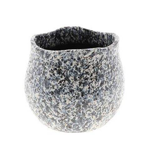 Keramik Übertopf Cascale grau D22cm H20cm