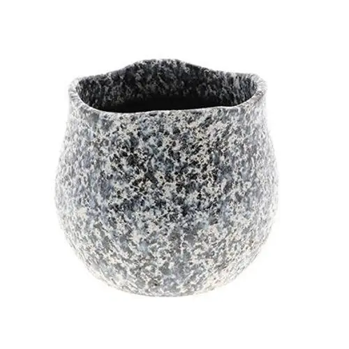 Keramik Übertopf Cascale grau D22cm H20cm