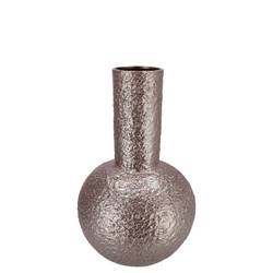 Keramik Vase Evora Metallic grau 13x13x19cm