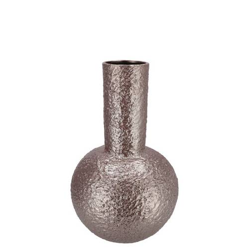 Keramik Vase Evora Metallic grau 13x13x19cm