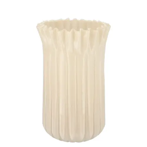 Glas Vase Imke Milky creme 19x19x32cm