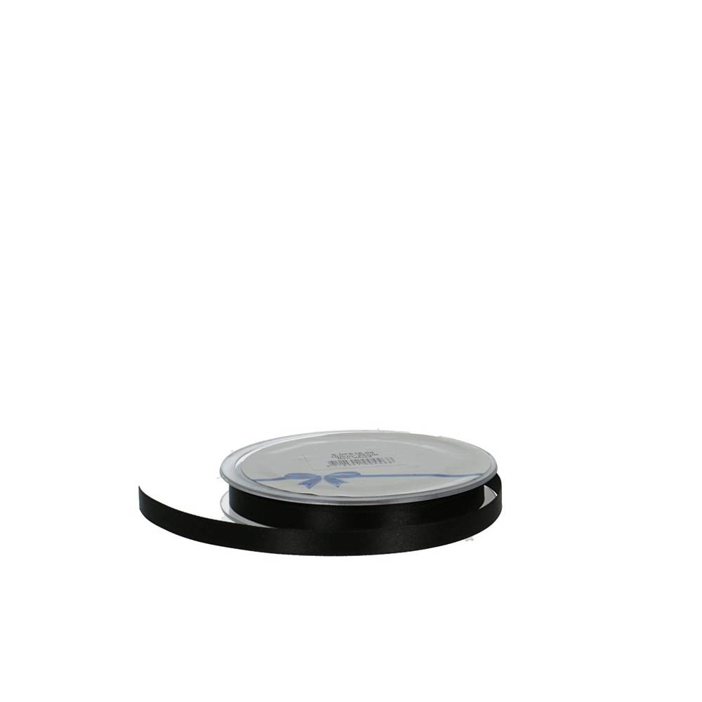 Band Satin schwarz 10mm 25m