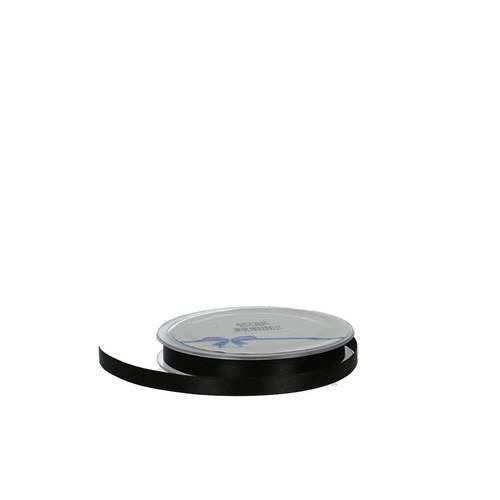Band Satin schwarz 10mm 25m