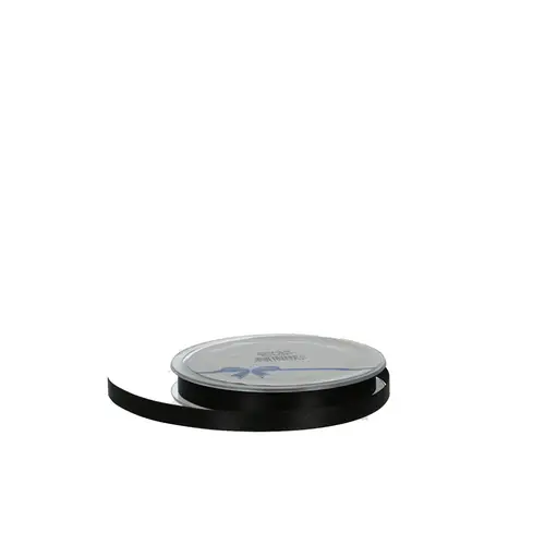 Band Satin schwarz 10mm 25m