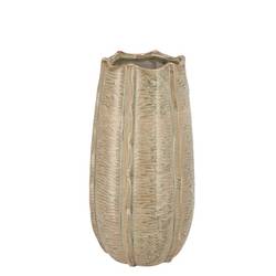 Keramik Vase Sifan Structure grün 14x14x26cm