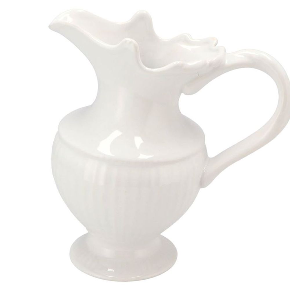 Keramik Kanne weiss 24x16x25cm