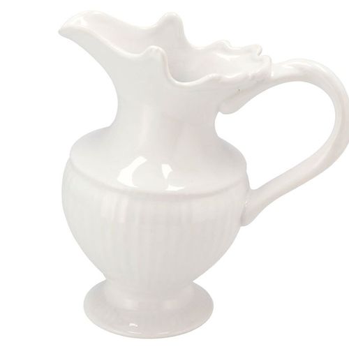 Keramik Kanne weiss 24x16x25cm