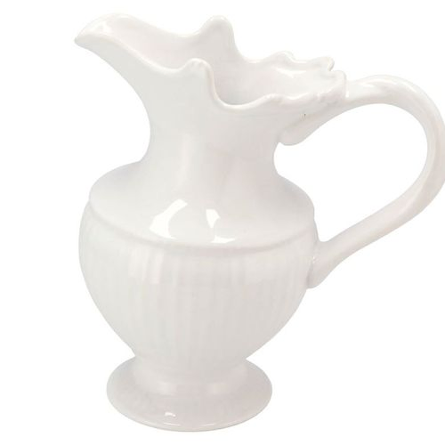 Keramik Kanne weiss 24x16x25cm