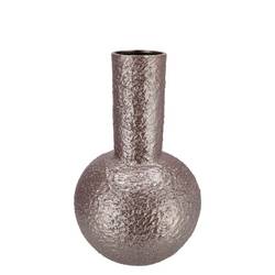 Keramik Vase Evora Metallic grau 15x15x24cm