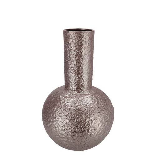 Keramik Vase Evora Metallic grau 15x15x24cm