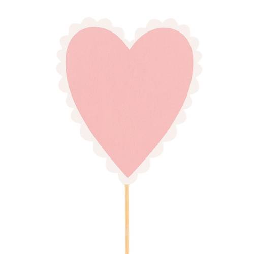 Herz auf Stab Lacey rosa L50cm D08cm