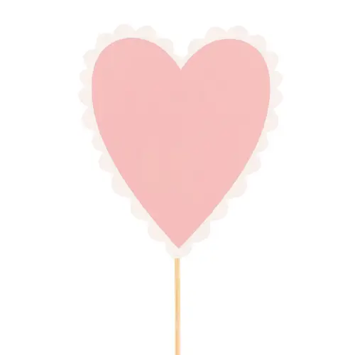 Herz auf Stab Lacey rosa L50cm D08cm