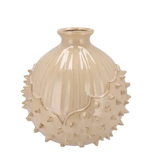 Keramik Vase Mika braun 16x16x17cm