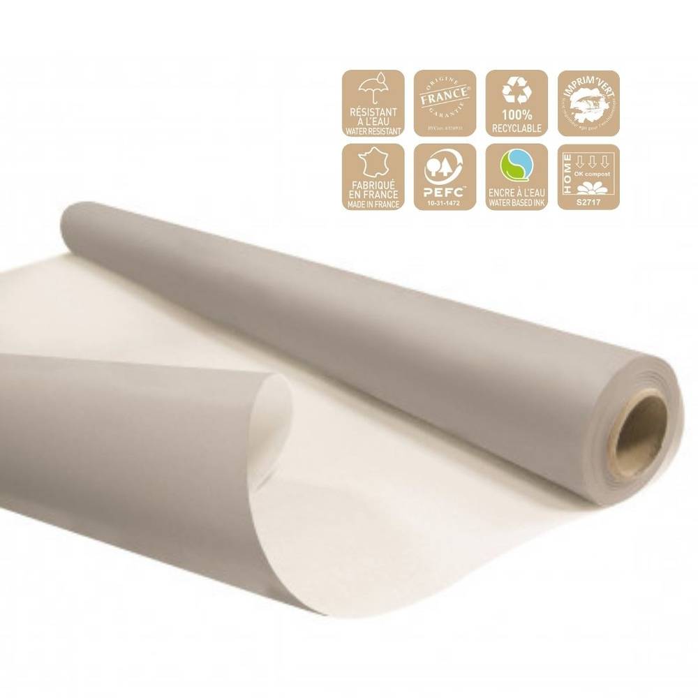 Papier Rolle Eco 80cm wasserb. grau