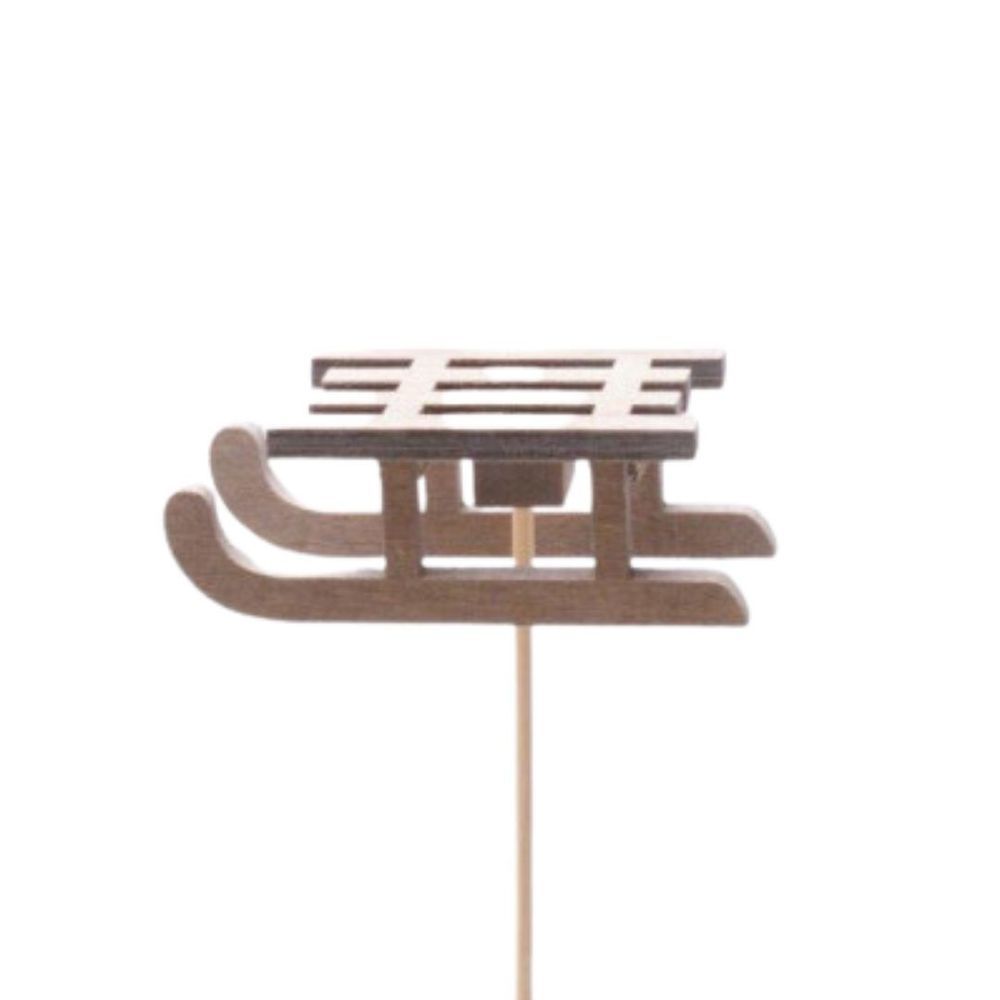 Schlitten auf Stab natur D08cm H50cm