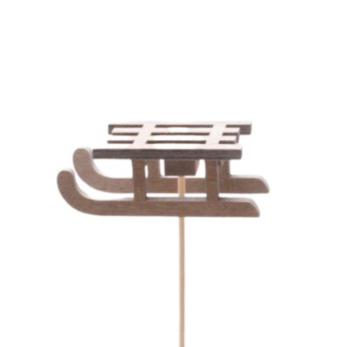 Schlitten auf Stab natur D08cm H50cm
