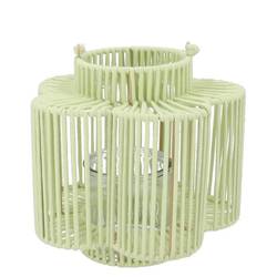 Laterne Cruz Blume Pistache grün 12x23x24cm