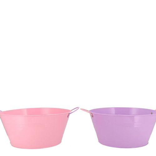 Zink Schale lila/rosa 25x12cm