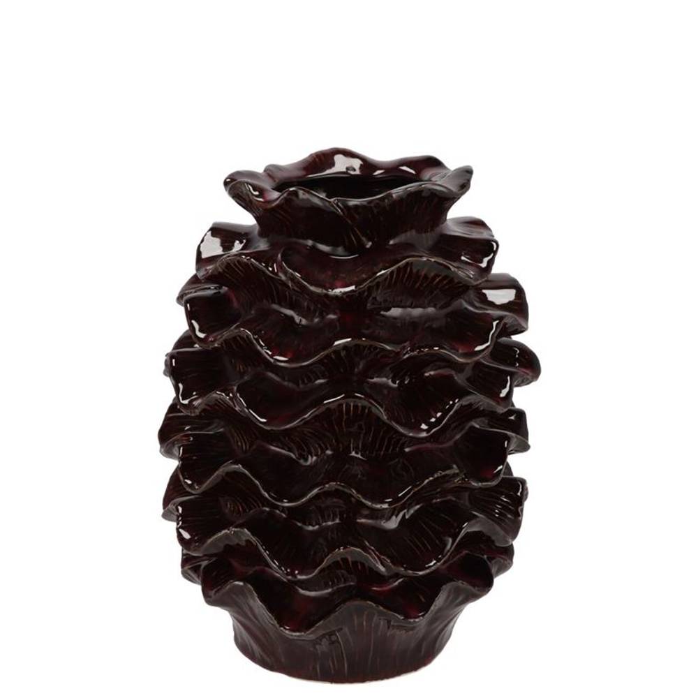 Keramik Vase Gina weinrot 15x15x20cm