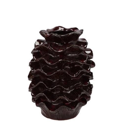 Keramik Vase Gina weinrot 15x15x20cm