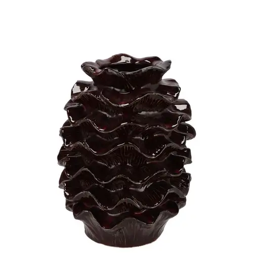 Keramik Vase Gina weinrot 15x15x20cm