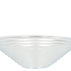 Glas Schale Konisch Rille D23cm