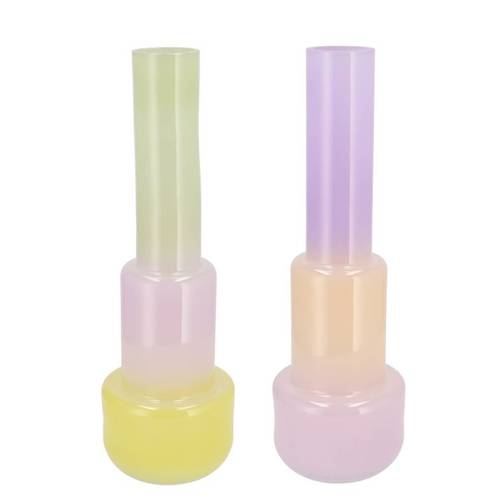 Glas Vase May Dreamy mix pastel 13x13x40cm